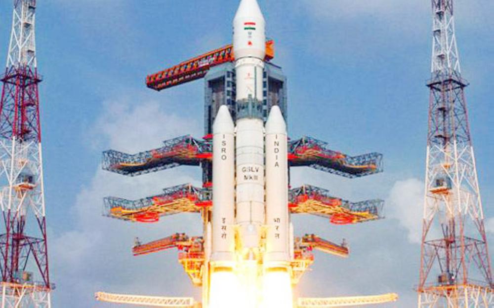 ISRO’s heaviest rocket GSLV Mk-III, carrying communication satellite GSAT-19, takes off from Satish Dhawan Space Centre in Sriharikota.
