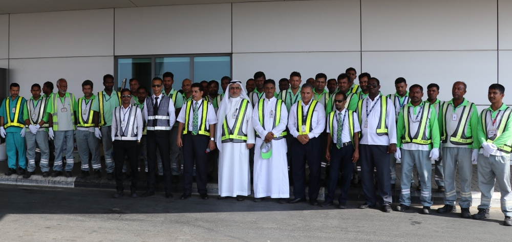 SGS crew pose for a group photo after a day's work in Yanbu