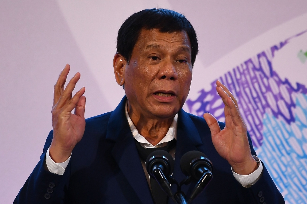 Philippine President Rodrigo Duterte addresses a press conference after the closing ceremony of the 31st Association of Southeast Asian Nations (ASEAN) Summit in Manila in this Nov. 14, 2017 file photo. — AFP