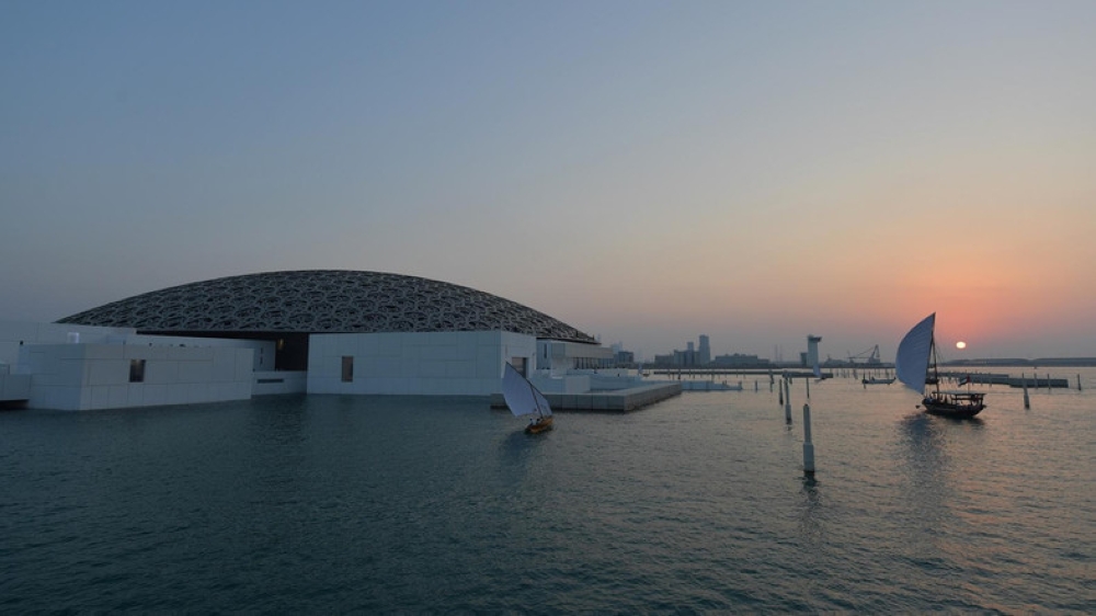 The Louvre Abu Dhabi Museum designed by French architect Jean Nouvel during its official opening to the public on Saadiyat island in Abu Dhabi last month. — AFP