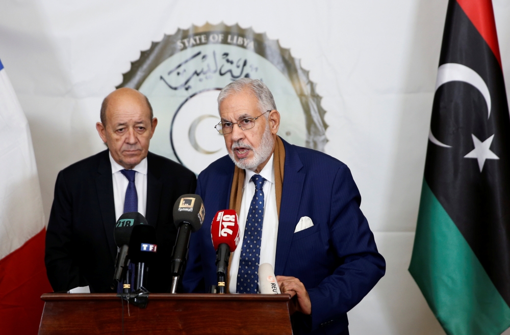 Libya's Foreign Minister Mohamed Taher Siala attends a joint news conference with French Foreign Minister Jean-Yves Le Drian, in Tripoli, Libya, in this Dec. 21, 2017, file photo. — Reuters