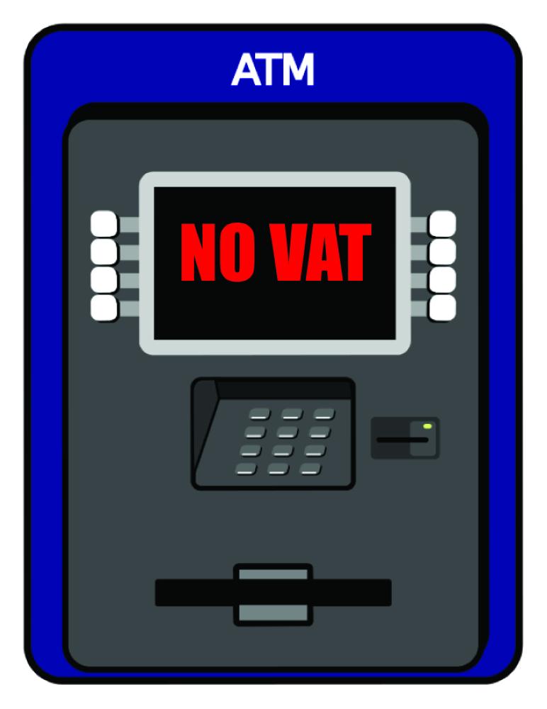 No VAT on ATM withdrawals