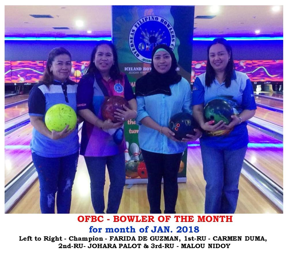 Ladies division winners (from L) Farida de Guzman, Carmen Duma, Johara Palot and Malou Nidoy