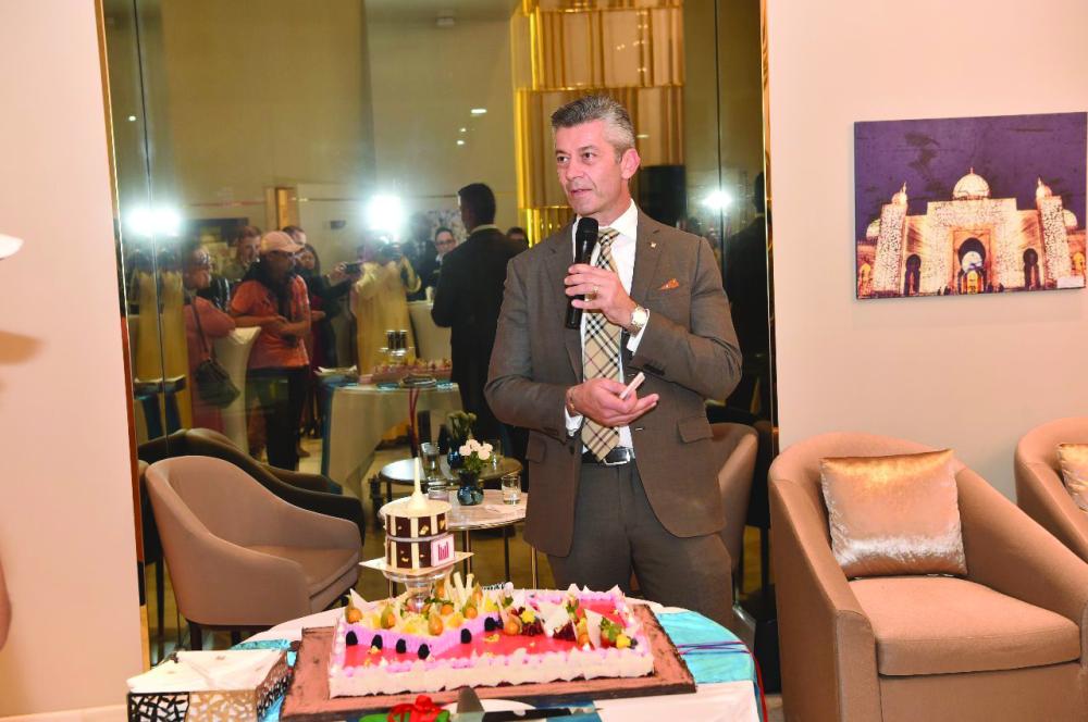 GM Nemo Acimovic welcoming guests at the opening of the Millennium Plaza Dubai lobby. — Courtesy photo