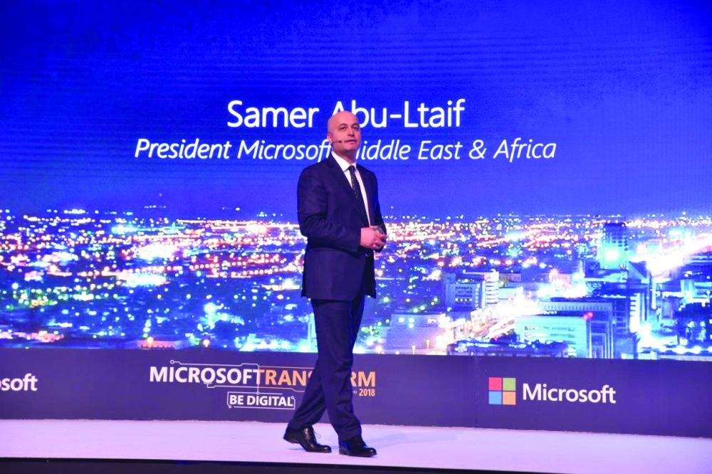 Samer Abu-Ltaif, President Microsoft Middle East & Africa during Microsoft Transform 2018