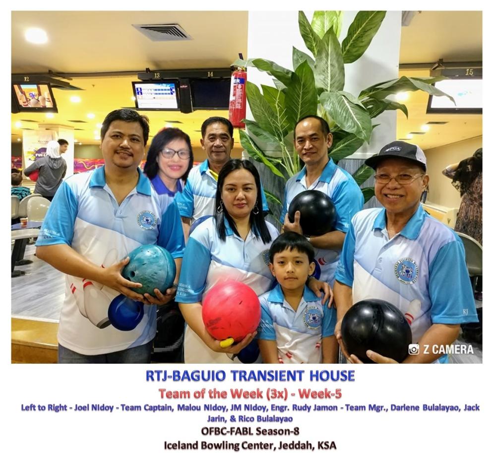 Three-time Team of the Week RTJ Baguio Transient House