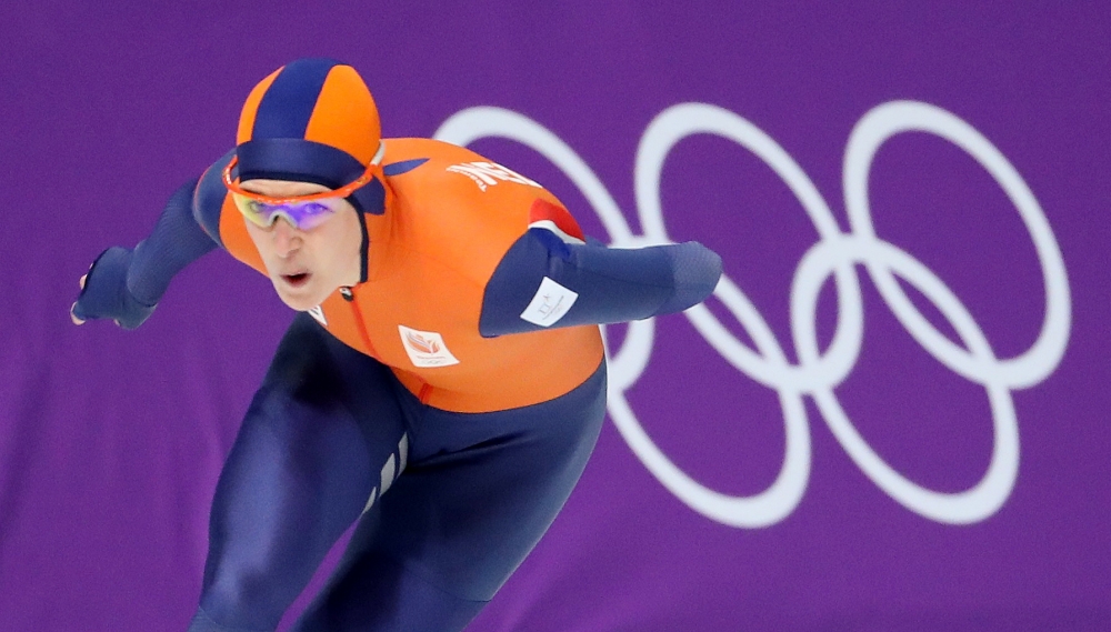 Ireen Wust of the Netherlands in actionen route to the Women’s 1500m Speed Skating competition gold at the Gangneung Oval at the Pyeongchang 2018 Winter Olympics on Monday. — Reuters