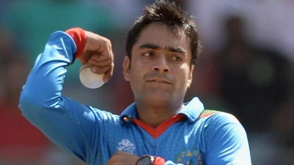 Rashid Khan, seen in this file photo, starred as Afghanistan wrapped up a dominant 4-1 series win over Zimbabwe on Monday, cruising to a 146-run victory in the fifth and final One-Day International at Sharjah.