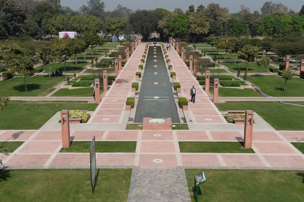 This photo taken on Tuesday shows the renovated fountain area in Sunder Nursery, a 16th-century heritage garden complex adjacent to Indian UNESCO site Humayun’s Tomb, in New Delhi. — AFP