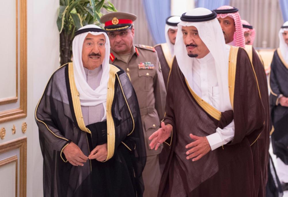 A file of Custodian of the Two Holy Mosques King Salman and Kuwait's Emir Sheikh Sabah Al-Ahmad Al-Jaber Al-Sabah. — SPA