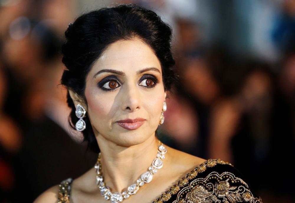 

File Photo: Actress Sridevi Kapoor arrives for the gala presentation of 