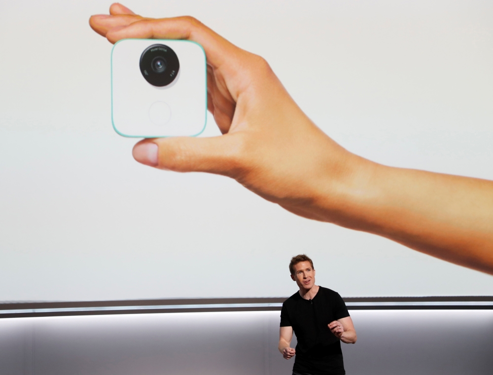Google product manager Juston Payne speaks about the Google Clips camera during a launch event in San Francisco, California, US, on Oct. 4, 2017. — Reuters