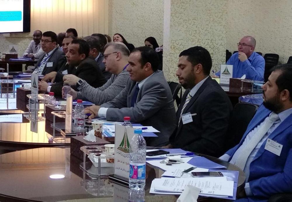 The plenary speaker, Dr. Othman Barnawi, managing director of Yanbu Technical Institute at the Royal Commission Colleges and Institutes, speaks at the mini conference in Riyadh. — Courtesy photos