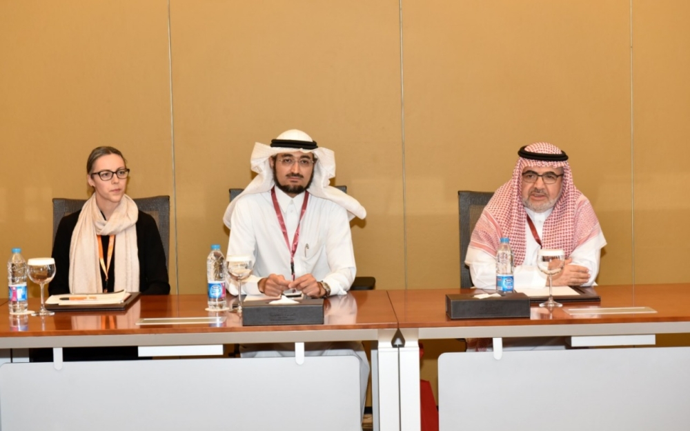 From left: Isabelle Gagnon-Arpin, senior research associate, The Conference Board of Canada; Dr. Khalid Al Habib,  and Dr. Mohamed R. Arafah during the press conference