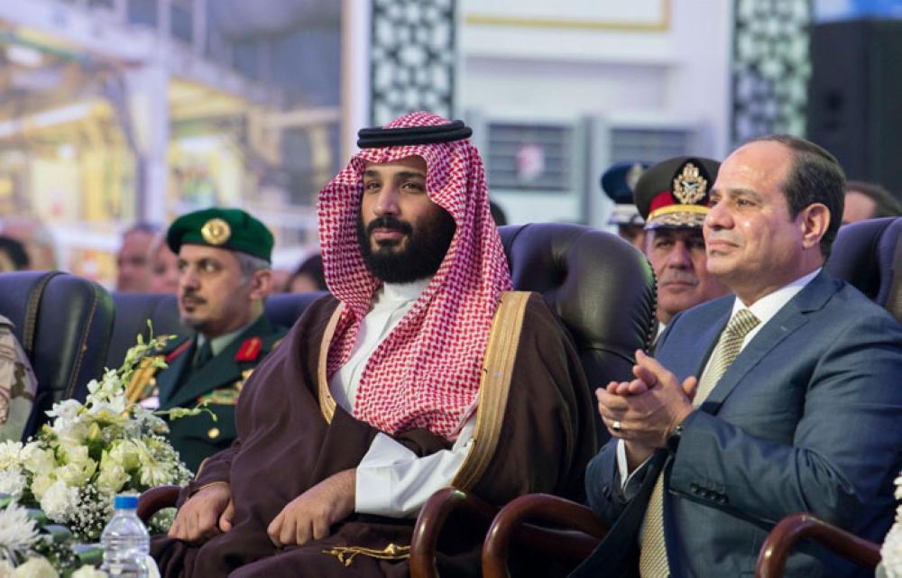 

Crown Prince Muhammad Bin Salman, deputy premier and minister of defense, and Egyptian President Abdel Fattah El-Sisi visit Suez Canal Economic Zone and the new Ismailia city on Monday. — SPA