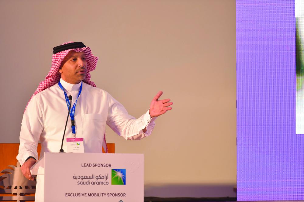 Yasser Mufti Saudi Aramco VP speaks at the Women In Leadership Forum Riyadh. — Courtesy photo