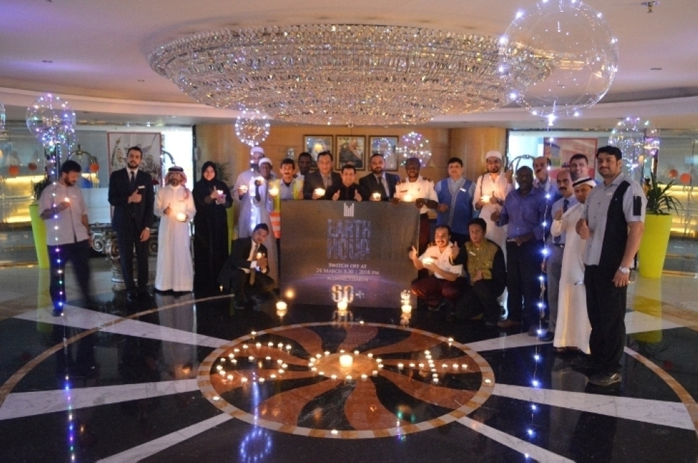 Earth Hour at Makkah Millennium Hotel Towers. — Courtesy photo