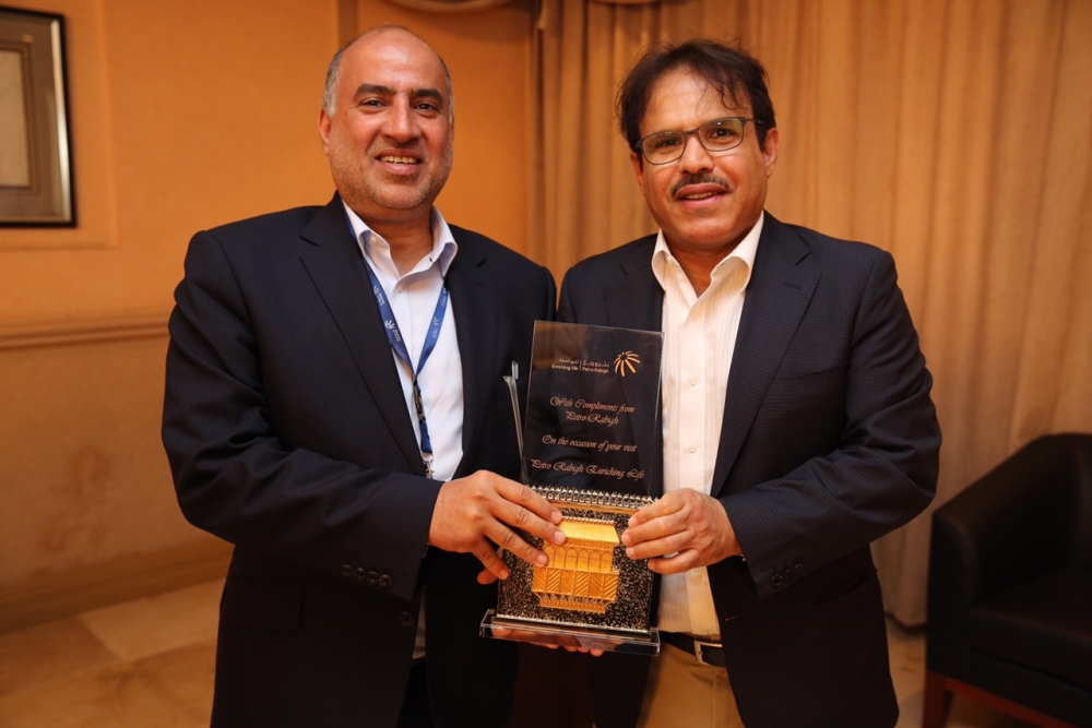 (LtoR) Abdullah Aldubaikhi, CEO of Bahri‎, and Nasser Al-Mahasher, CEO of PRC. — Courtesy photo