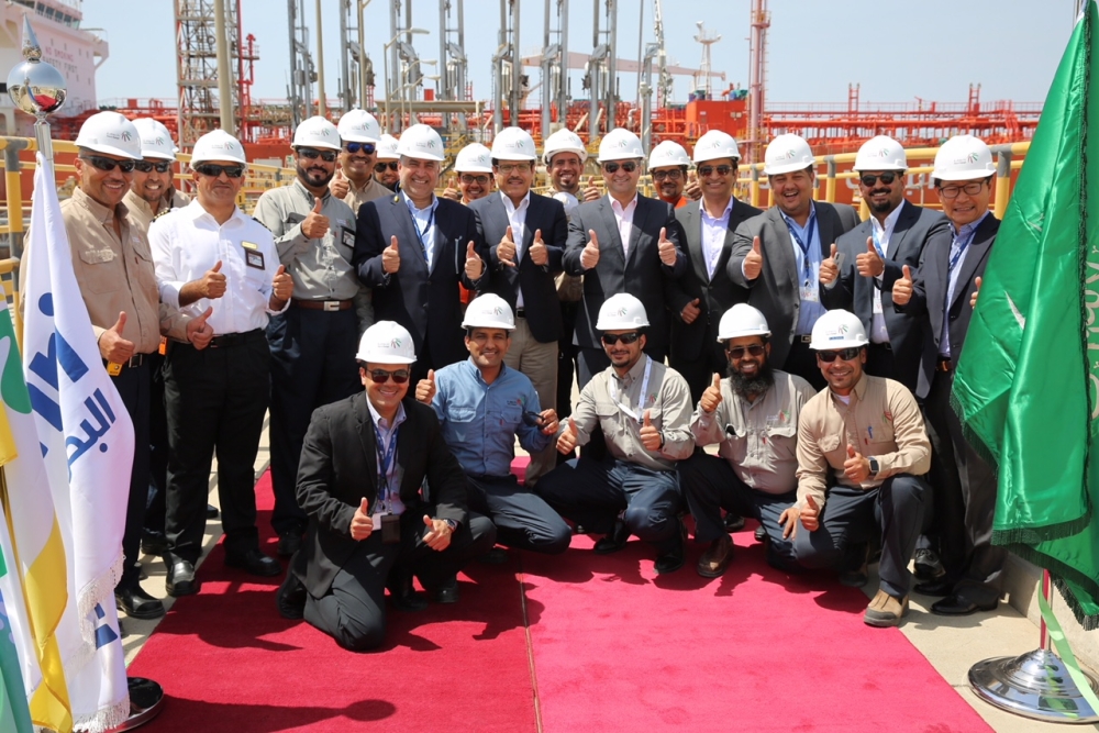 (LtoR) Abdullah Aldubaikhi, CEO of Bahri‎, and Nasser Al-Mahasher, CEO of PRC. — Courtesy photo