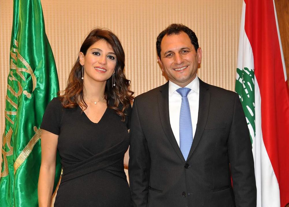 Ali Karanouh with his wife Marwa Soubra.