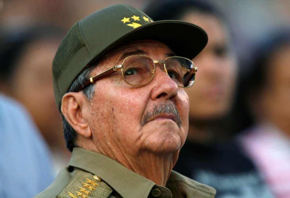 Raul Castro looks up during an event in celebration of the 50th anniversary of the assault of the presidential palace during the regime of Fulgencio Batista, in Havana, Cuba, in this March 13, 2007 file photo. — Reuters