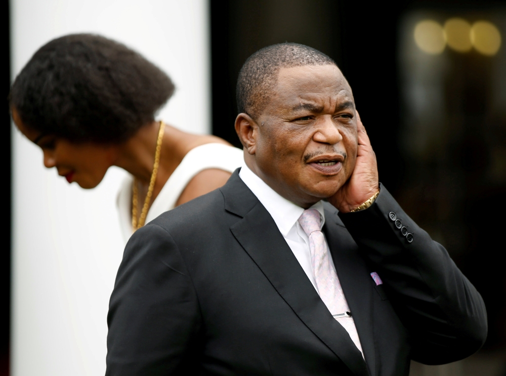 Retired Commander of Zimbabwe Defense Forces (ZDF) General Constatino Chiwenga reacts after taking an oath of office as Vice President during the swearing in ceremony at State House in Harare, Zimbabwe, in this Dec. 28, 2017 file photo. — Reuters