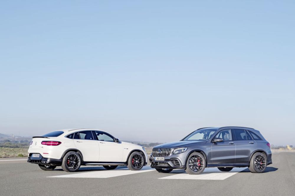 Mercedes-AMG GLC 63 S 4MATIC  Coupé (left); Mercedes-AMG GLC 63 S 4MATIC 
