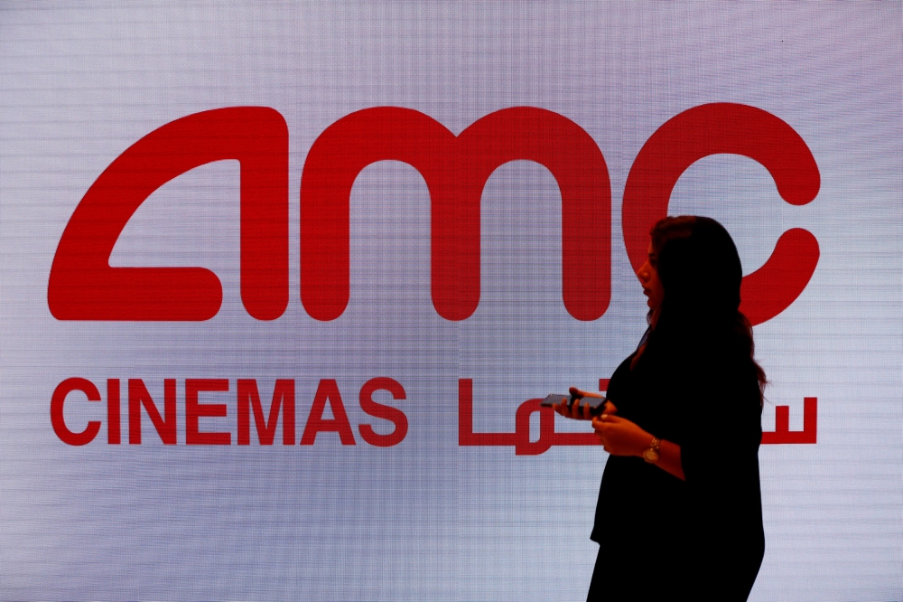 A woman walks at Saudi Arabia's first commercial movie theater in Riyadh. — Reuters