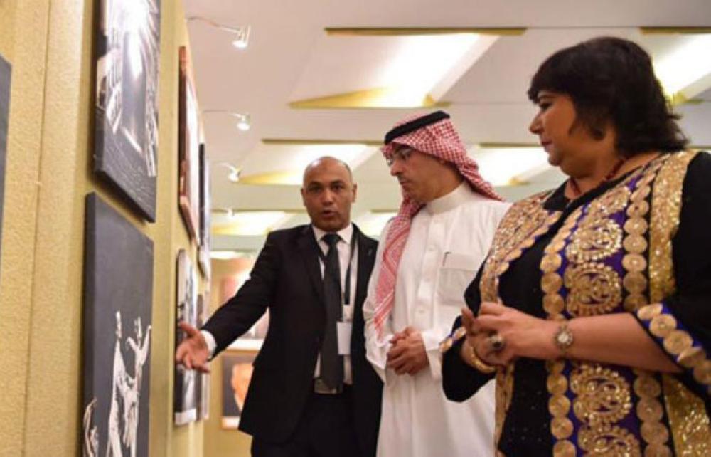 Minister of Culture and information Awwad Al-Awwad and Egyptian Minister of Culture Dr. Inas Abdel-Dayem inaugurate the first concert of the Egyptian Opera held at the King Fahd Cultural Center in Riyadh on Wednesday. -- SPA