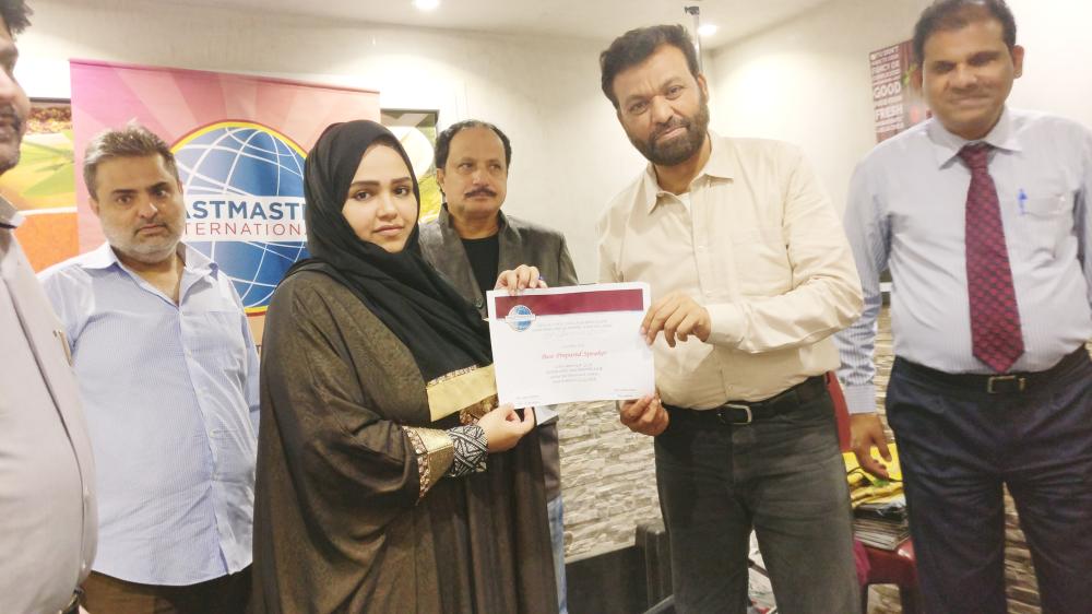 Izhaar Toastmasters club holds meeting on law