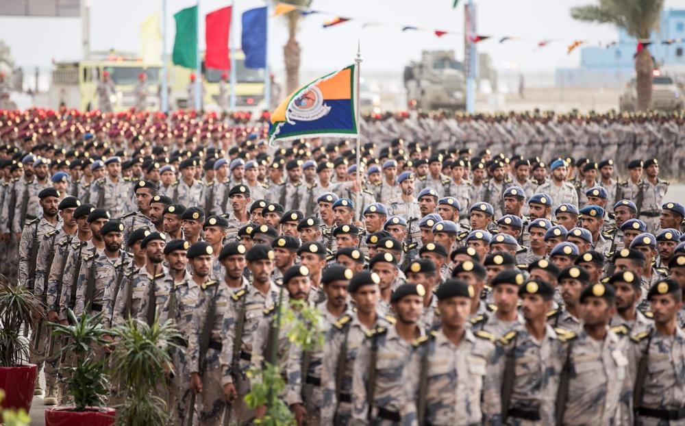 Saudi cadets take part in
lively passing out parade