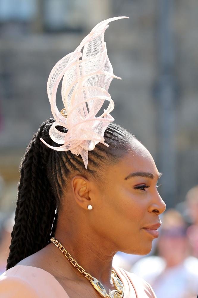 Serena Williams arrives at St George’s Chapel at Windsor Castle for the wedding of Meghan Markle and Prince Harry in Windsor, Britain, Saturday. — Reuters
