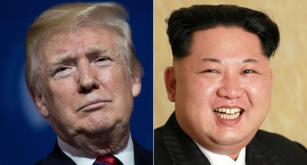 This combination of file pictures created on May 24, 2018 shows US President Donald Trump and North Korean leader Kim Jong-Un. — AFP