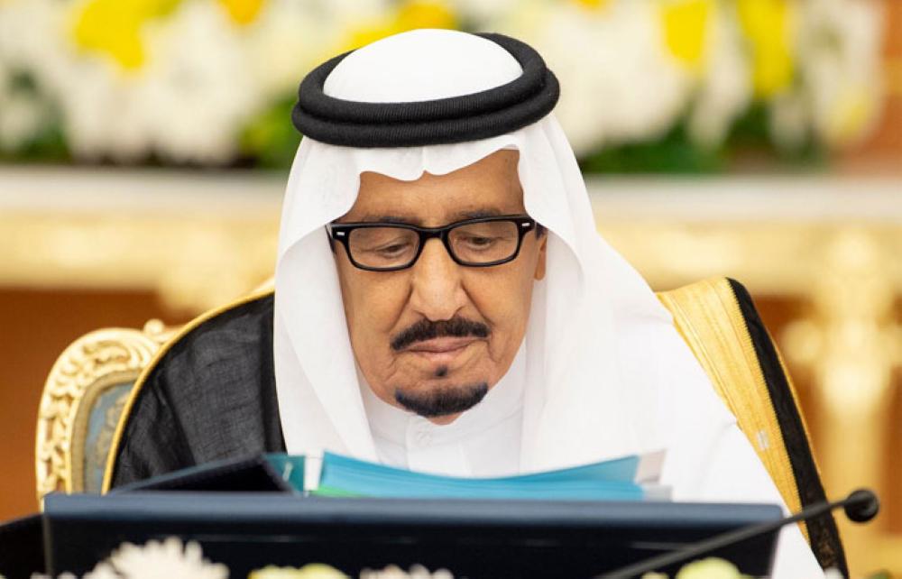 Custodian of the Two Holy Mosques King Salman chairs the weekly Cabinet session at Al-Salam Palace in Jeddah on Tuesday evening. — SPA