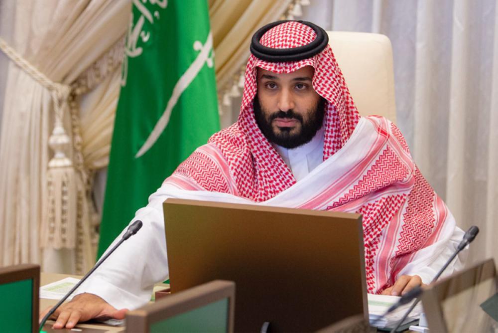 Crown Prince Muhammad Bin Salman, deputy premier, minister of defense and chairman of the Council for Economic and Development Affairs (CEDA), chairs the Council meeting in Jeddah on Tuesday evening. — SPA 
