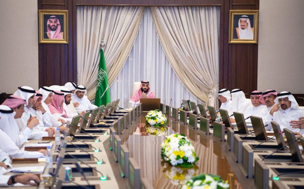 Crown Prince Muhammad Bin Salman, deputy premier, minister of defense and chairman of the Council for Economic and Development Affairs (CEDA), chairs the Council meeting in Jeddah on Tuesday evening. — SPA 