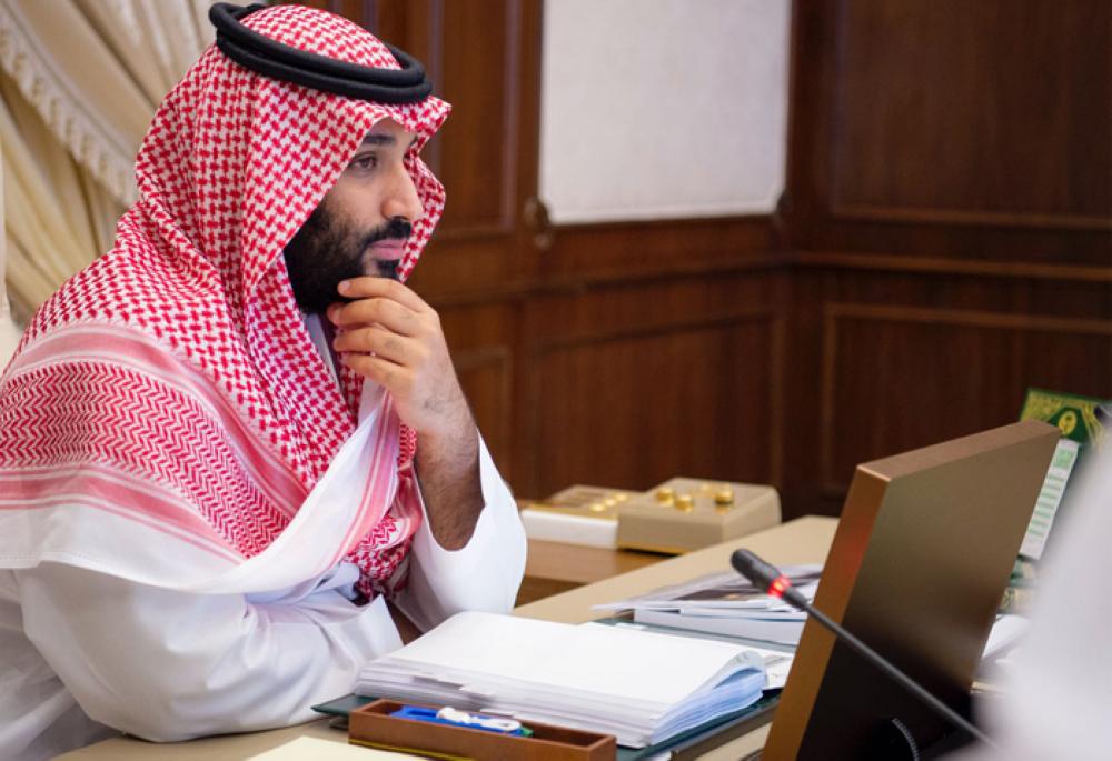 Crown Prince Muhammad Bin Salman, deputy premier, minister of defense and chairman of the Council for Economic and Development Affairs (CEDA), chairs the Council meeting in Jeddah on Tuesday evening. — SPA 