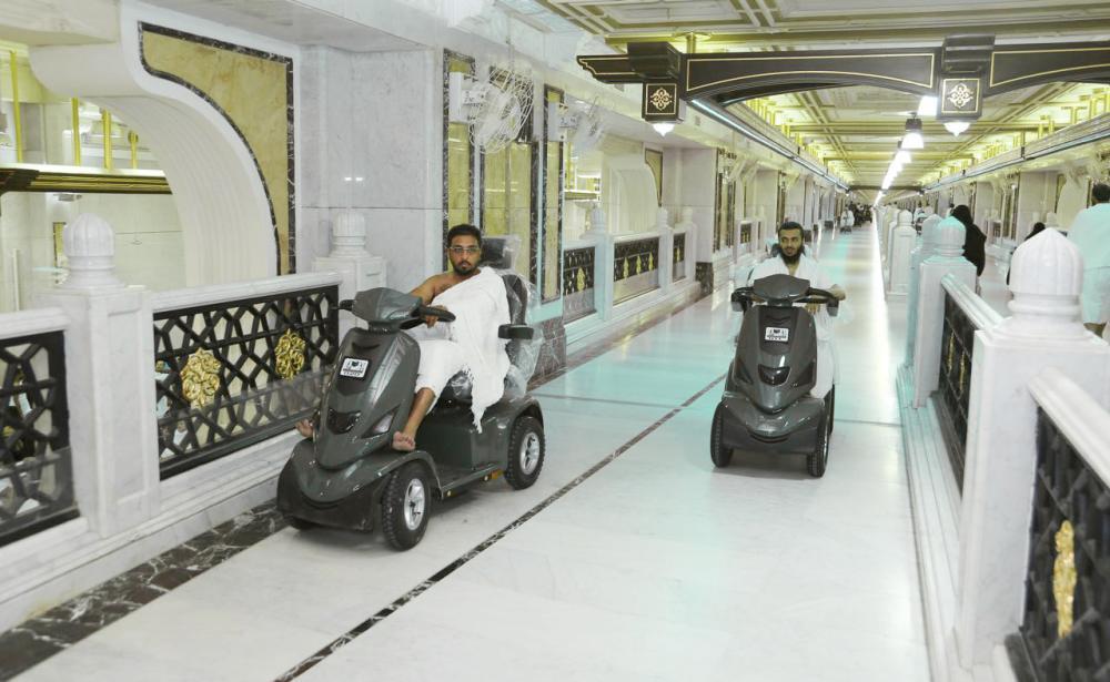 Electric scooters for elderly,
disabled pilgrims in Haram