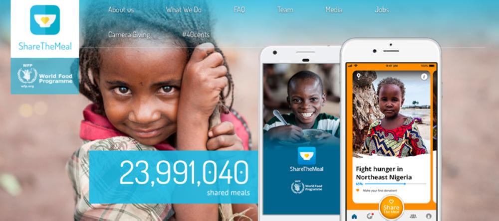 Share a meal 
using your phone 
Help end 
world hunger