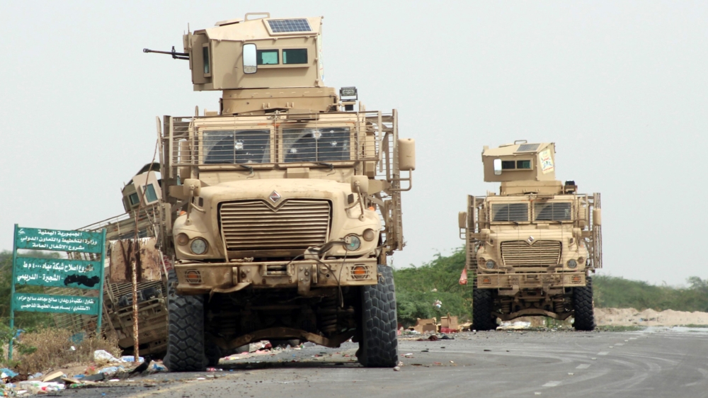 Armored vehicles belonging to the Amalqa (
