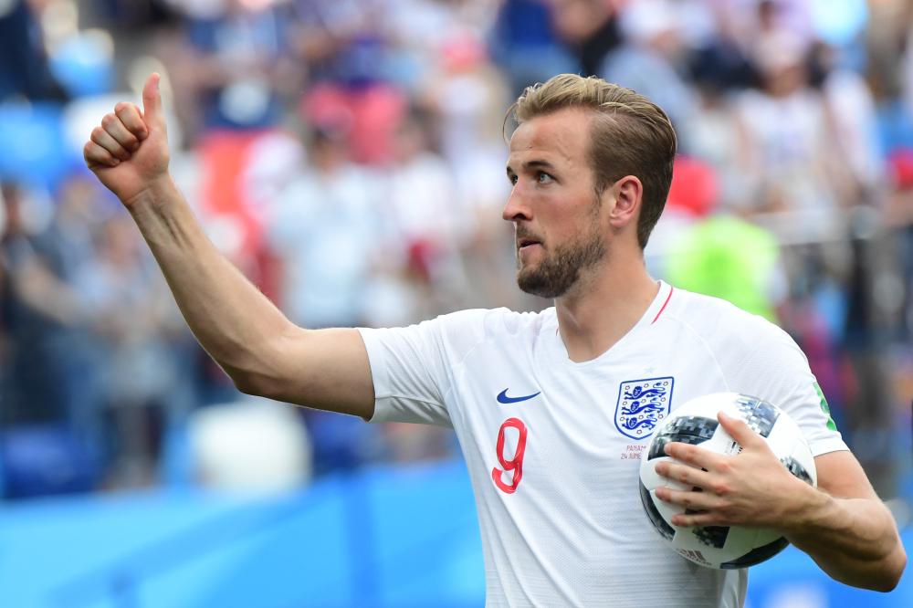 England’s captain Harry Kane, who scored a hat trick, holds the match ball at the end of the Russia 2018 World Cup Group G football match against Panama at the Nizhny Novgorod Stadium in Nizhny Novgorod Sunday. — AFP 