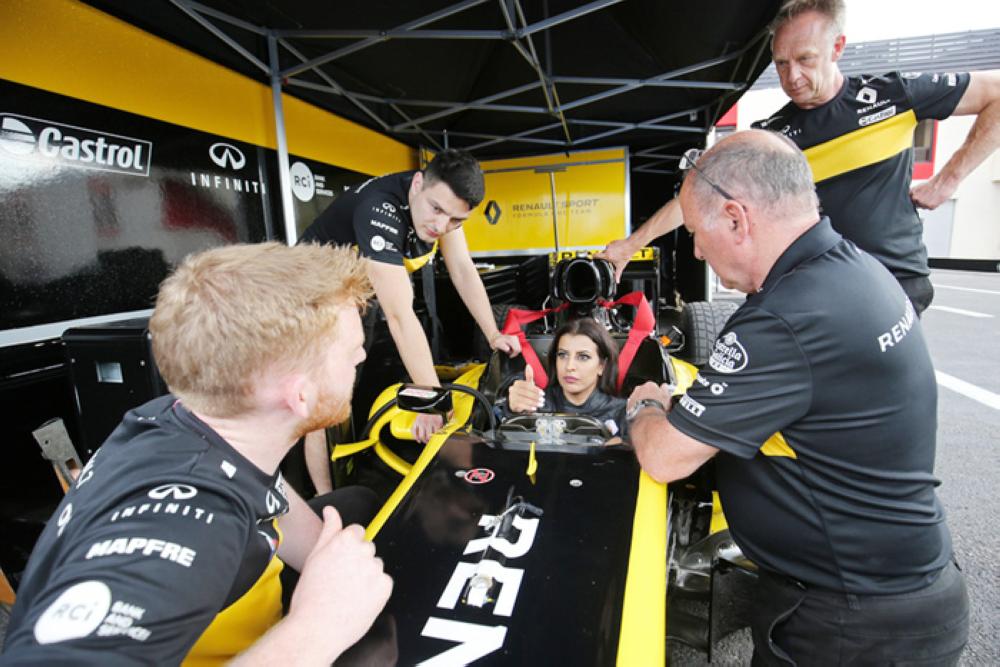 Renault, F1 enable Aseel to pursue 
her passion for motorsport