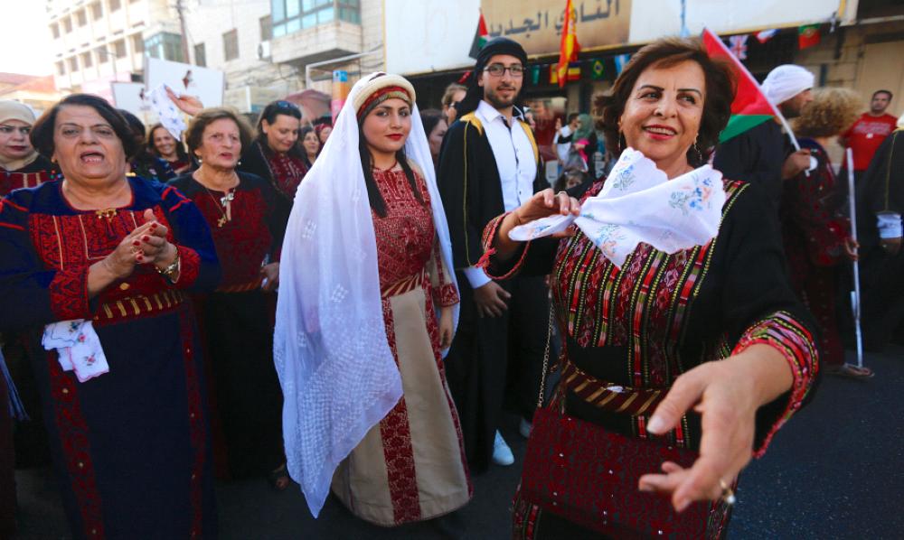 Celebrating Palestinian Traditional Dress Day in Al-Bireh. — Courtesy photo