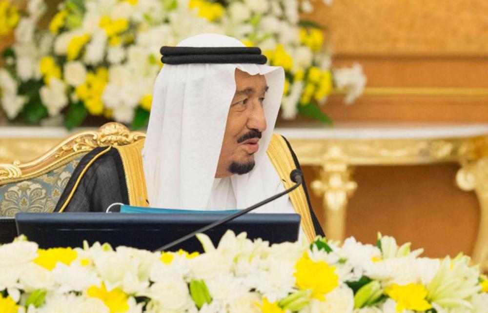 Custodian of the Two Holy Mosques King Salman at the Cabinet session in Jeddah, Tuesday. — SPA