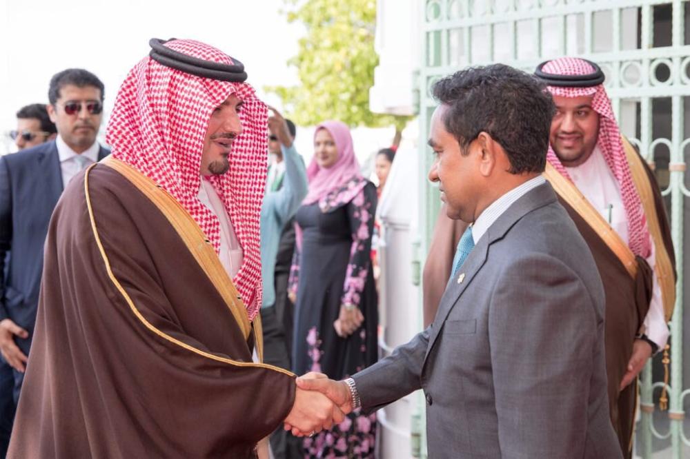 President of The Maldives receives Saudi Minister of Interior