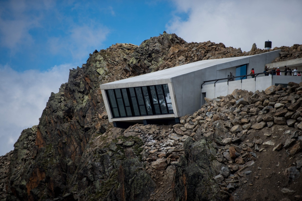 An outside view of the James Bond cinematic installation named 