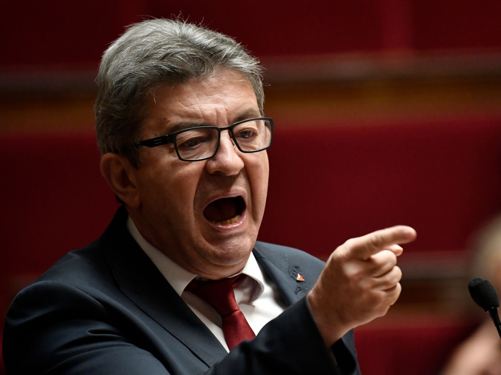 French leftist La France Insoumise (LFI) party member of Parliament, Jean-Luc Melenchon delivers a speech during a debate at the National assembly in Paris on Tuesday, prior to the vote of a “censure motion” against the government on the case of former top presidential security aide Alexandre Benalla, charged with gang violence. — AFP