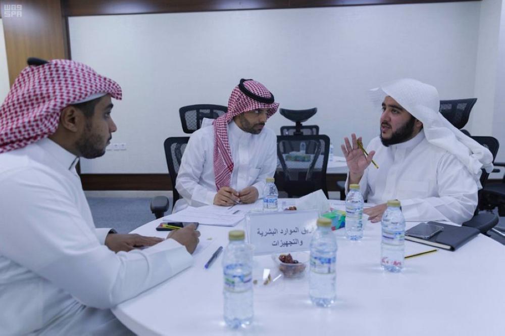 Members of an executive team of the ministries of justice and labor and social development busy giving final touches to arrangements to open labor courts and circuits. — SPA