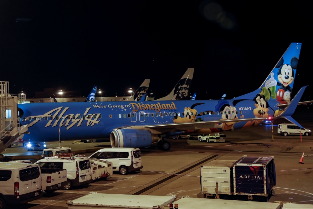 Air Alaska planes sit on the tarmac at the terminal, following an incident where an airline employee took off in an airplane, at Seattle-Tacoma International Airport in Seattle, on Saturday. — Reuters