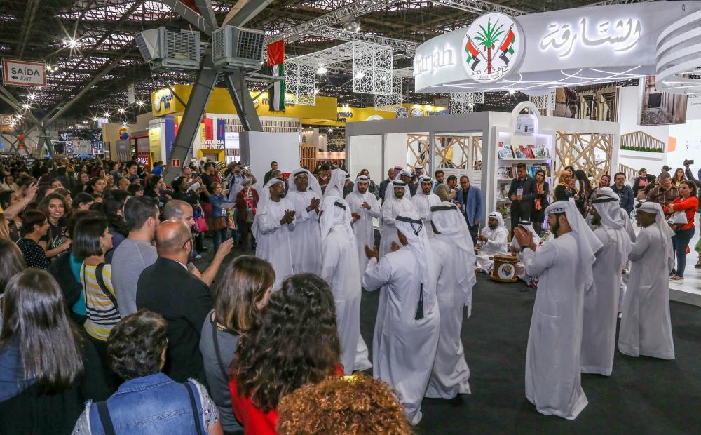 An overwhelming number of visitors to the fair turned up at the Sharjah Pavilion to have their Portuguese copies of Emirati titles signed by their authors; over 40 contemporary Emirati authors and intellectuals were in attendance at the fair. — Courtesy photo
